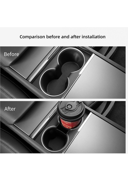 Tesla Model Y Juniper/launch 2025 Orta Konsol Su Bardağı Tutucu Içecek Saklama Kutusu Için Araç Bardak Tutucu Aksesuarları (Yurt Dışından) modelleri