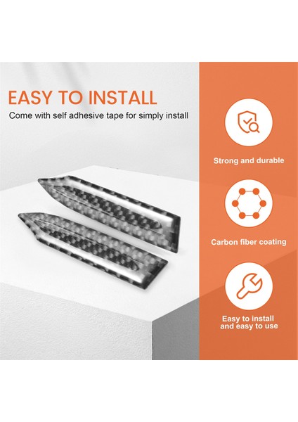 2 Parça Çizilmez Trim Sticker, Karbon Fiber Dikiz Aynası Koruyucu Sürtünme Önleyici Şerit Sticker, Çarpışma Önleyici Şerit (Yurt Dışından) indirimleri
