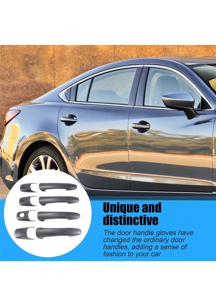 Mazda 2, 3, 6 Için Karbon Fiber Araba Kapı Kolu Kılıfı, Anahtarsız Delikli Kapı Kolu Dekorasyonu ve Kapı Kolu Kılıfı Döşemeleri (Yurt Dışından) fırsatları