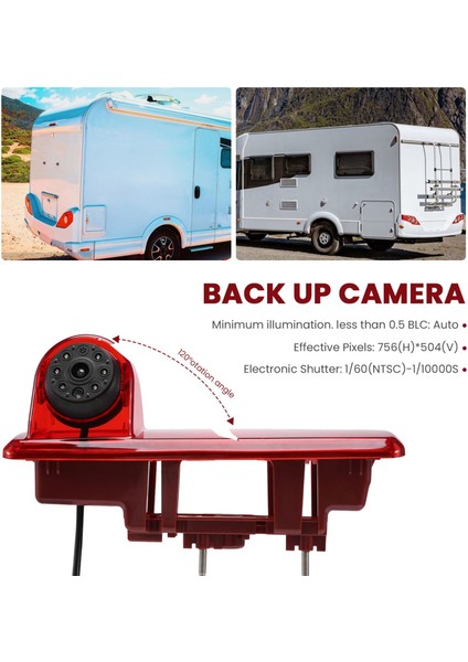 2014 Opel Vivaro / 2014 Renault Trafic Için Yüksek Çözünürlüklü Su Geçirmez Ir Gece Görüşlü Arka Görüş Geri Vites Fren Lambası Kamerası, Üçüncü Fren Kamerası (Yurt Dışından) fırsatları