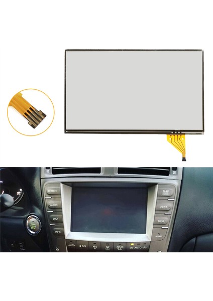 06-09 Lexus IS250 IS350 GS300 Rx / Toyota Prius Nav Gps Radyo LCD Ekranı Için Dokunmatik Ekran Cam Sayısallaştırıcı (Yurt Dışından) indirimleri