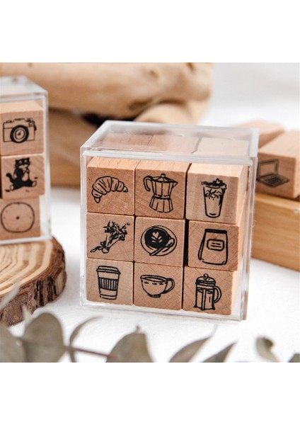 Adet/takım Sevimli Karikatür Mini Desen Ahşap Pullar Sıradan Yaşam Güzel Dünya Takvim Planlayıcı Damga Scrapbooking A (Yurt Dışından) modelleri