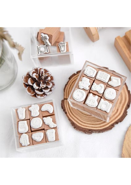 Adet/takım Sevimli Karikatür Mini Desen Ahşap Pullar Sıradan Yaşam Güzel Dünya Takvim Planlayıcı Damga Scrapbooking A (Yurt Dışından) fırsatları