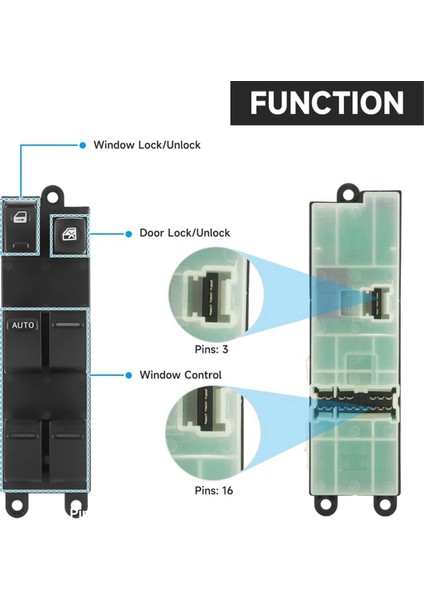 Nissan X-Trail 2002-2007 Için Yeni Yüksek Kaliteli Araba Cam Kaldırma Anahtarı Elektrikli Cam Anahtarı 25401-EQ305 25401EQ305 (Yurt Dışından) modelleri