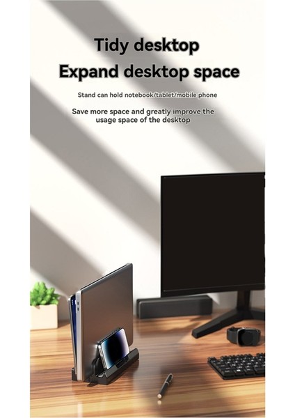 Ayarlanabilir Dikey Dizüstü Bilgisayar Standı Tutucu - 16 Inç Dizüstü Bilgisayarlar Için 3 Yuvalı Dolgulu Stand, Gelişmiş Stabilite Siyah (Yurt Dışından) indirimleri