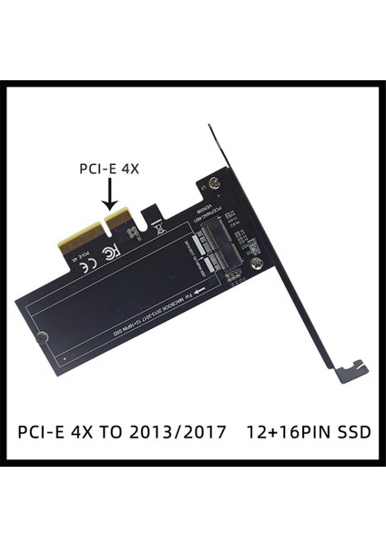 Pcı-E 4x - 12+16PIN SSD Dönüştürücü Adaptör Kartı 12+16PIN - Pcı-E X4 SSD Yükseltici Kartı Macbook 2013-2017 Için 12+16PIN SSD (Yurt Dışından) modelleri
