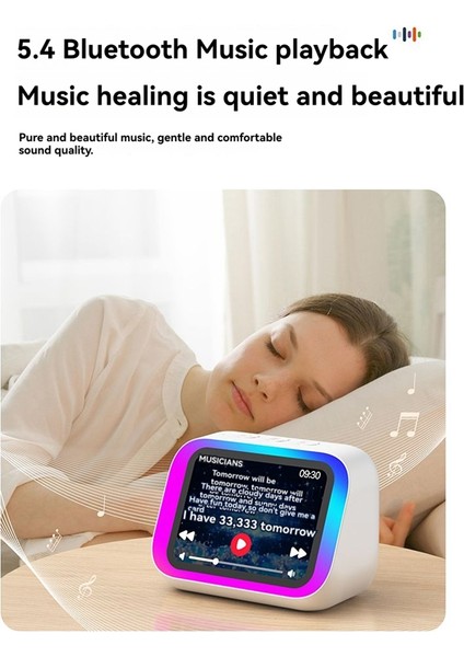 Akıllı Büyük Ekran Bluetooth Saat Hoparlör Sıcaklık Göstergeli Kontrol Masa Hoparlörü Fm Ofis Dekoru Beyaz (Yurt Dışından) modelleri