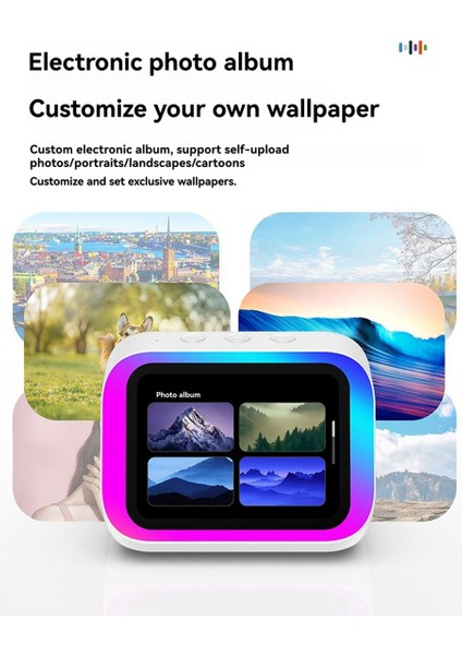 Akıllı Büyük Ekran Bluetooth Saat Hoparlör Sıcaklık Göstergeli Kontrol Masa Hoparlörü Fm Ofis Dekoru Beyaz (Yurt Dışından) indirimleri