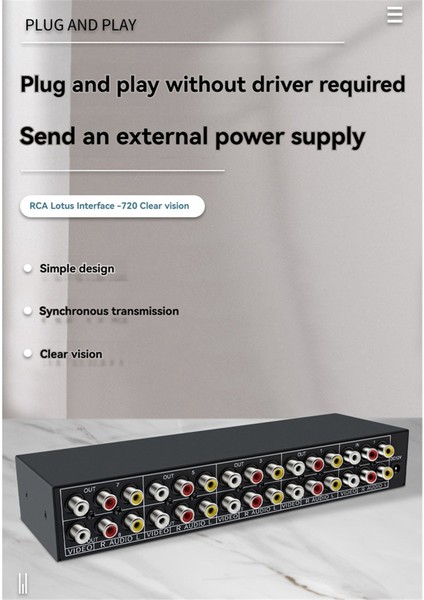 Av Splitter 2 Giriş 8 Çıkış Kompozit Video Rca Splitter 8 Yollu 3 Rca Splitter Amplifikatör Dağıtıcı 2 Giriş 8 Çıkış Anahtar Kutusu (Yurt Dışından) indirimleri