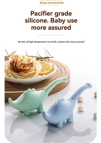 Dinozor Şekilli Bebek Maması Besleme Kaşığı Çatal Çocuk Bebek Karikatür Paslanmaz Çelik Sofra Takımı Mavi (Yurt Dışından) fiyatları