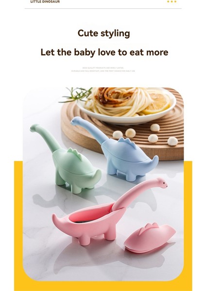 Dinozor Şekilli Bebek Maması Besleme Kaşığı Çatal Çocuk Bebek Karikatür Paslanmaz Çelik Sofra Takımı Mavi (Yurt Dışından) fırsatları