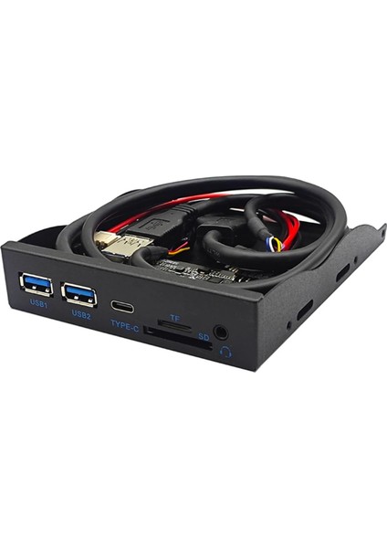USB Ön Panel Hub 5gbps 2 x Usb3.0 + 1 x Type-C + Tf/sd + Hd Audıo 3,5 mm Kulaklık Jakı Masaüstü Için Mikrofon Adaptörü (Yurt Dışından) fiyatları