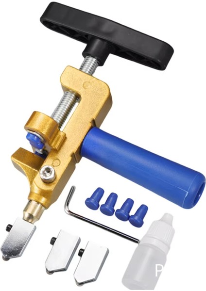 Set Fayans Kesici 2'si 1 Arada Cam Fayans Kesici Manuel Sırlı Fayans Ayna Kesme Makinesi Açacağı Ev Geliştirme Mavi (Yurt Dışından)