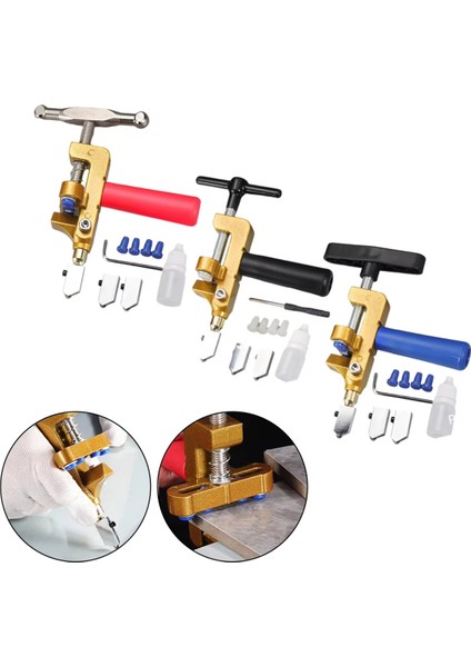 Set Fayans Kesici 2'si 1 Arada Cam Fayans Kesici Manuel Sırlı Fayans Ayna Kesme Makinesi Açacağı Ev Geliştirme Mavi (Yurt Dışından) indirimleri