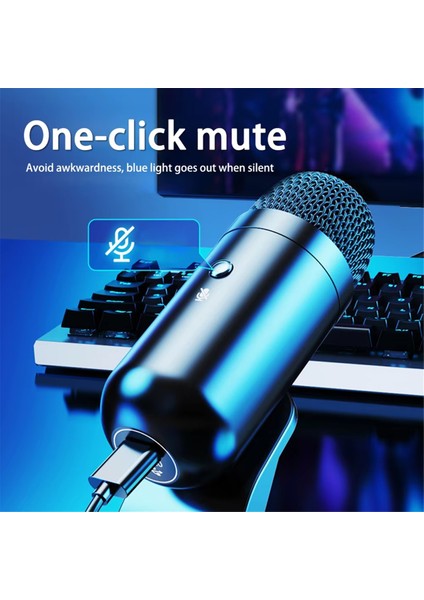 Podcast Yayınları, Masaüstü Kablolu Mikrofon, Oyun Konferansları Için Rgb Renkli Işıklı Gürültü Önleyici USB Mikrofon (Yurt Dışından) fırsatları