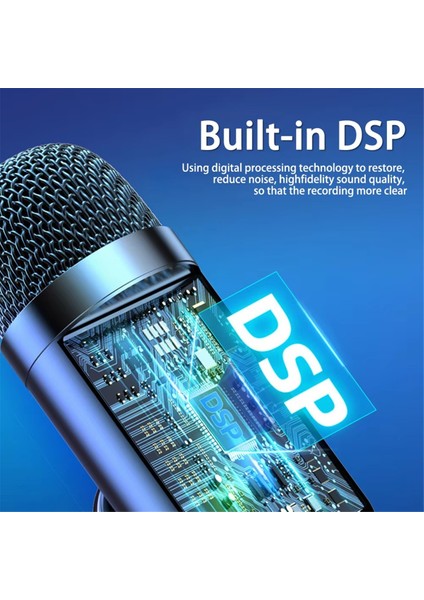 Podcast Yayınları, Masaüstü Kablolu Mikrofon, Oyun Konferansları Için Rgb Renkli Işıklı Gürültü Önleyici USB Mikrofon (Yurt Dışından) indirimleri