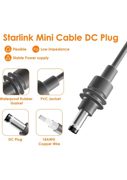 Starlink Mını Güç Kablosu Dc Erkek - XT30 Dişi Şarj Cihazı Starlink Mini Güç Kablosu XT30 Konnektör Fişi Dc Fiş B (Yurt Dışından) indirimleri