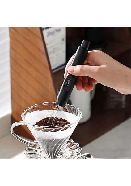 Bincoo Kahve Tozu Iğnesi Teleskopik Manyetik Gevşek Toz Iğneli Tekdüze Kahve Tozu Toz Dağıtıcısı Siyah (Yurt Dışından)