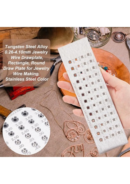 1 Adet 0,26-4,10 mm Mücevher Teli Çekme Plakası Tungsten Çelik Alaşımlı Cilalı Pürüzsüz Delikli Taşınabilir Tel Çekme Plakası (Yurt Dışından) modelleri