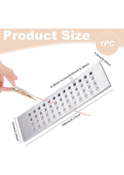 1 Adet 0,26-4,10 mm Mücevher Teli Çekme Plakası Tungsten Çelik Alaşımlı Cilalı Pürüzsüz Delikli Taşınabilir Tel Çekme Plakası (Yurt Dışından) indirimleri