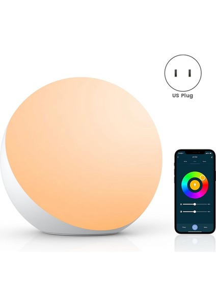 Akıllı Masa Lambası, Uygulama/ses Kontrolü ile Kısılabilir Masa Lambası, LED Rgb Renk Değiştiren Dokunmatik Lamba, Abd Fişi (Yurt Dışından) fiyatları