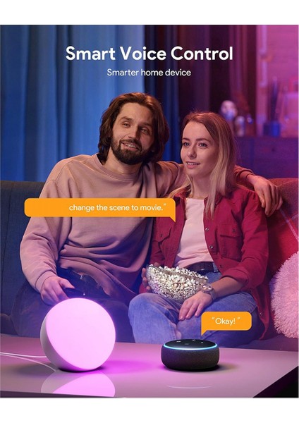 Akıllı Masa Lambası, Uygulama/ses Kontrolü ile Kısılabilir Masa Lambası, LED Rgb Renk Değiştiren Dokunmatik Lamba, Abd Fişi (Yurt Dışından) indirimleri