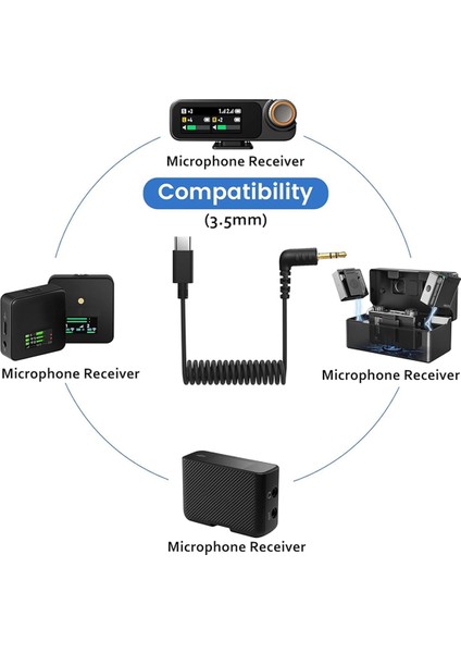 Rode Wireless Go Iı Için USB C - 3,5 mm Mikrofon Kablosu, Sarmal Dik Açı Trs Erkek Dac Aux Adaptör Ses Kablosu (Yurt Dışından) fırsatları