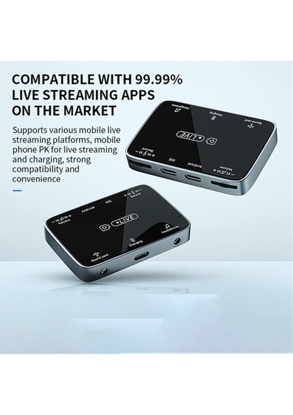 Apple Arayüzü/typec Evrensel Stereo Karaoke ve Mikrofon Artifact'a Uygun 2'si 1 Arada Canlı Yayın Ses Kartı Adaptörü (Yurt Dışından) fırsatları