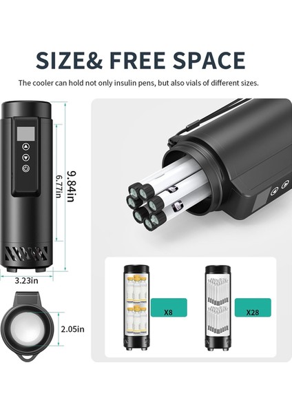 Seyahat Için Insülin Soğutucu Çanta, USB Şarjlı Diyabet Bakım Soğutucu, Taşınabilir Araç Buzdolabı (Yurt Dışından) modelleri