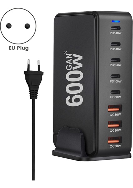 Hızlı Şarj 600W Masaüstü Gan Hızlı Pd Şarj Cihazı 8 Port USB Tip C Cep Telefonu Dizüstü Bilgisayar Pc Şarj Istasyonu Standı Ab Fişi (Yurt Dışından) fiyatları
