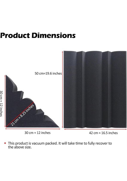 Paket Bass Trap Akustik Ses Geçirmez Köpük Büyük Boy Ses Emici Stüdyo Köşe Köpüğü Ev Ktv Sinema Barı Için (Yurt Dışından) modelleri