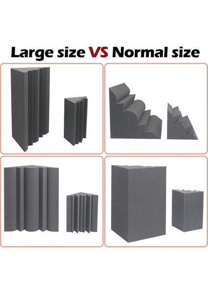 Paket Bass Trap Akustik Ses Geçirmez Köpük Büyük Boy Ses Emici Stüdyo Köşe Köpüğü Ev Ktv Sinema Barı Için (Yurt Dışından) fırsatları