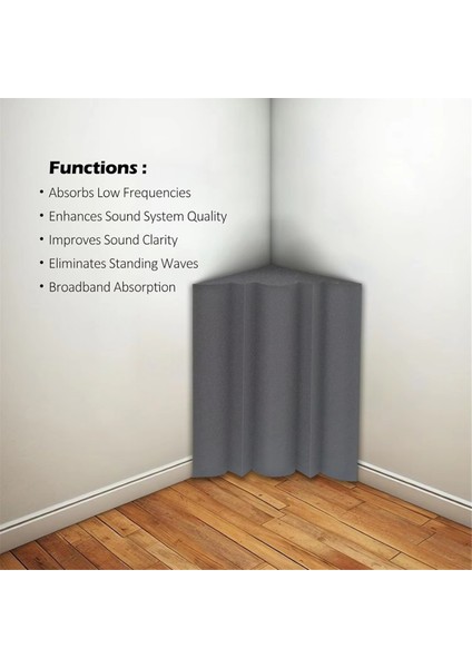 Paket Bass Trap Akustik Ses Geçirmez Köpük Büyük Boy Ses Emici Stüdyo Köşe Köpüğü Ev Ktv Sinema Barı Için (Yurt Dışından) indirimleri
