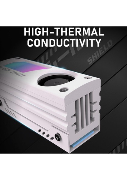 Dahili 20 mm Pwm Fanlı Argb M.2 SSD Soğutucu 5V 3 Pinli Argb Senkronizasyon Yüksek Performanslı SSD Soğutucu M.2 2280 Beyaz (Yurt Dışından) fiyatları