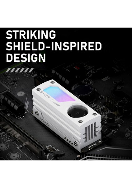 Dahili 20 mm Pwm Fanlı Argb M.2 SSD Soğutucu 5V 3 Pinli Argb Senkronizasyon Yüksek Performanslı SSD Soğutucu M.2 2280 Beyaz (Yurt Dışından) modelleri