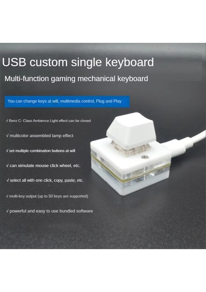Tuşlu Kısayol Klavye USB Özel Programlanabilir Makro Klavye Kısayol Tuşu Fare Tek Tuş Düğmesi Rgb Mini Tuş Takımı (Yurt Dışından) modelleri