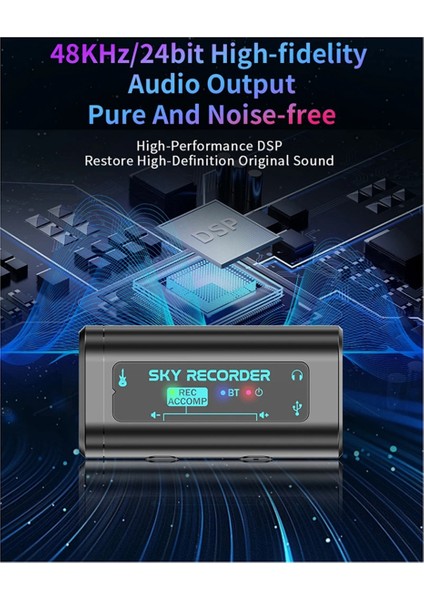 Sky Recorder Ses Kartı USB Dönüştürme Arayüzü Tak ve Çalıştır Gitar Bas Ukulele Guitarele Mini Ses Mikseri Için Kullanın (Yurt Dışından) fırsatları