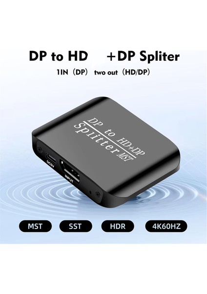 Dp - Dp+ HDMI Uyumlu Ayırıcı 1 Giriş 2 Çıkış Displayport - Displayport Adaptörü Mst Bilgisayar Mst Hub (Yurt Dışından) modelleri
