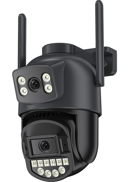 8mp Dış Mekan Wifi Kamera Hd Çift Lensli Güvenlik 5g Ptz Ip Kamera Dijital Zoom Lens Insan Yapay Zeka Otomatik Algılama Kamerası Ab Fişi (Yurt Dışından)