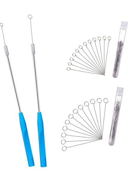 Metal Aşılama Döngüsü, 2 Adet Saplı Mikoloji Örnekleme Çubuğu ve 90 Adet Nikel Yeniden Kullanılabilir Aşılama Halkası (Yurt Dışından)