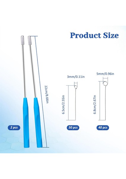 Metal Aşılama Döngüsü, 2 Adet Saplı Mikoloji Örnekleme Çubuğu ve 90 Adet Nikel Yeniden Kullanılabilir Aşılama Halkası (Yurt Dışından) fiyatları