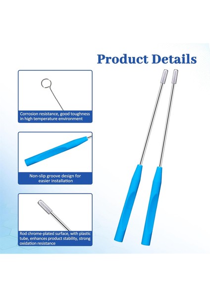 Metal Aşılama Döngüsü, 2 Adet Saplı Mikoloji Örnekleme Çubuğu ve 90 Adet Nikel Yeniden Kullanılabilir Aşılama Halkası (Yurt Dışından) modelleri