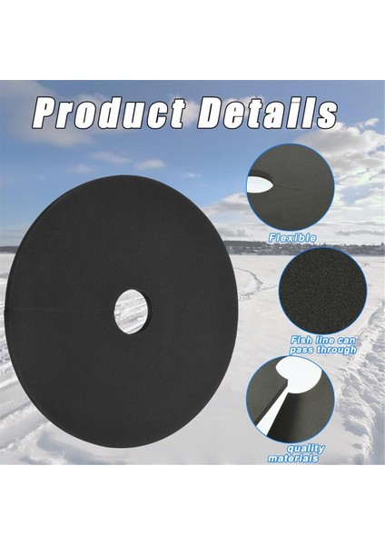 6'lı Paket Buz Balıkçılığı Deliği Kapağı - 12 Inç Buz Balıkçılığı Deliği Izolatörü Buz Balıkçılığı Aksesuarları Eva Buz Deliği Kapağı Kış (Yurt Dışından) fırsatları