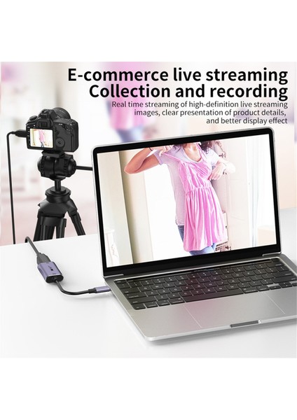 Telefon, Tablet, Projektör, Kamera, Mını - HDMI Uyumlu Adaptör Kablosu, Vlog, Film Yapımcısı, Dslr Için 4K Video Yakalama Kartı (Yurt Dışından) fırsatları