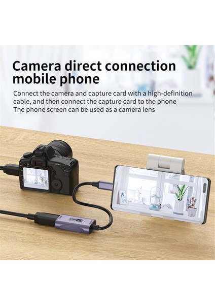 Telefon, Tablet, Projektör, Kamera, Mını - HDMI Uyumlu Adaptör Kablosu, Vlog, Film Yapımcısı, Dslr Için 4K Video Yakalama Kartı (Yurt Dışından) indirimleri