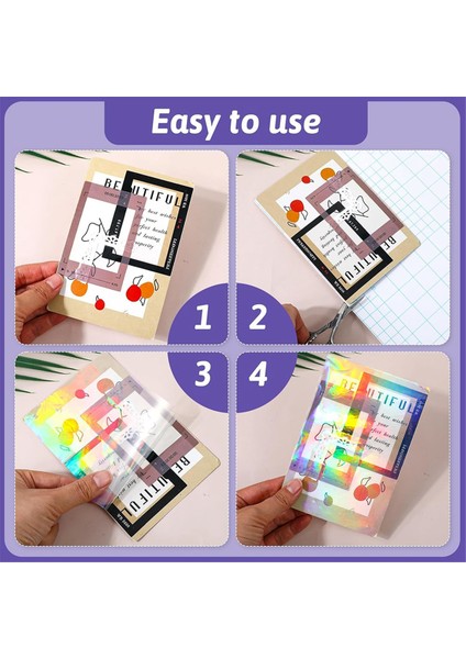 60 Yaprak Holografik Laminat Levhalar Şeffaf Gitter Holografik Etiket Kağıdı Vinil Laminat Film 11,7 x 8,3 Inç A4 Boyutu (Yurt Dışından) indirimleri