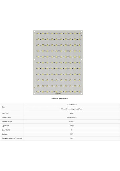 Bambu Cmyk LED Arka Aydınlatma Kartı Için 10 Adet Cmyk Litofan LED Arka Aydınlatma Kartı 5V1A Usb-C Güç Kaynağı 10X11 110BIT (Yurt Dışından) fırsatları