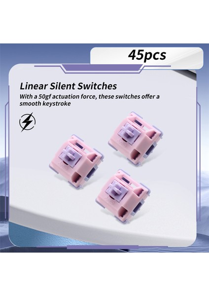 Akko 45 Adet Peri Anahtarı 5 Pin 50GF Lineer Sessiz Anahtarlar, Ofis Yazma Deneyimini Geliştirir (Yurt Dışından) indirimleri
