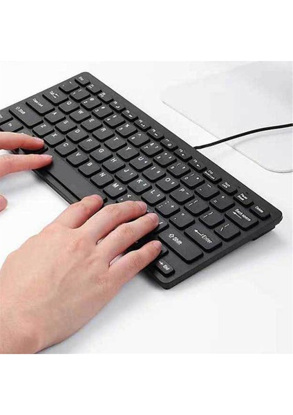 Kompakt Kablolu USB Klavye - Pc Mini Oyun Klavyesi Siyah Için Ultra Ince Klavye (Yurt Dışından) modelleri