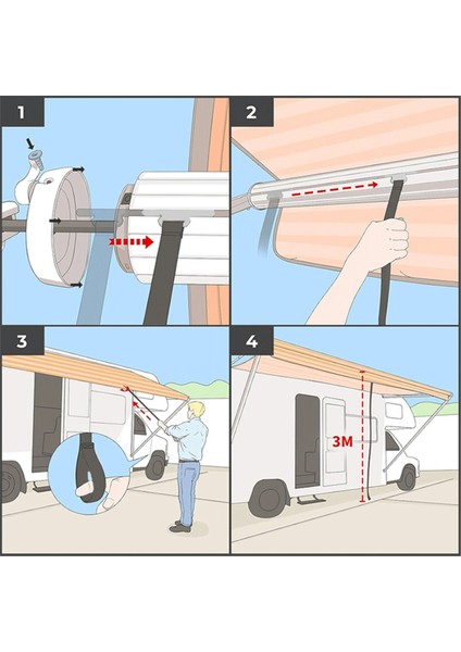 Karavan Tente Çekme Kayışları, Geliştirilmiş Karavan Kampçı Tente Parçaları, Karavan/seyahat Römorku/kampçı Tentelerine Uygun Çekme Kayışları (Yurt Dışından) modelleri